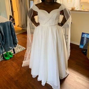 White Super Sparkly Wedding Dress